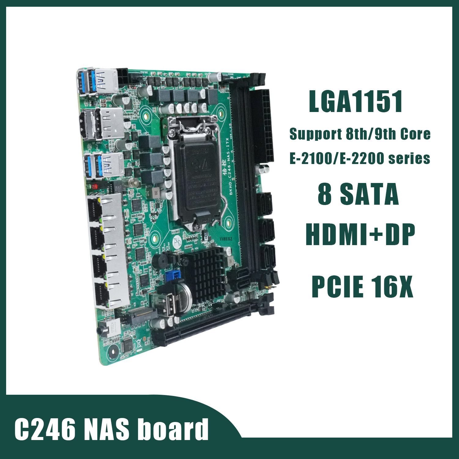Nas Motherboard 8 Sata Mini Itx - C246 NAS Anakart 8 SATA 3.0
