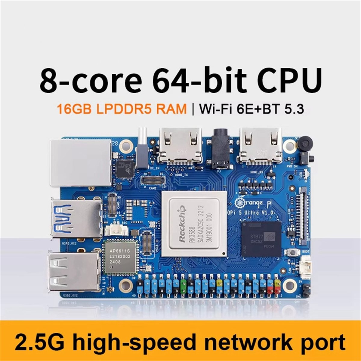 Rockchip Rk3588 Development Board - DT75BG 5 Ultra Geliştirme Kartı için