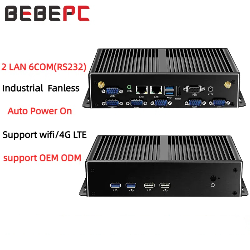 Fanless Industrial Pc Rs485 Core I7 - Mini Endüstriyel PC Fansız Çift LAN