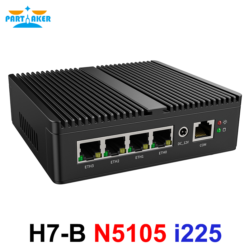 Partaker Mini PC N5105 N150 J4 - Pfsense Firewall Router 2.5G 4 I226 incelemesi ve fiyatı