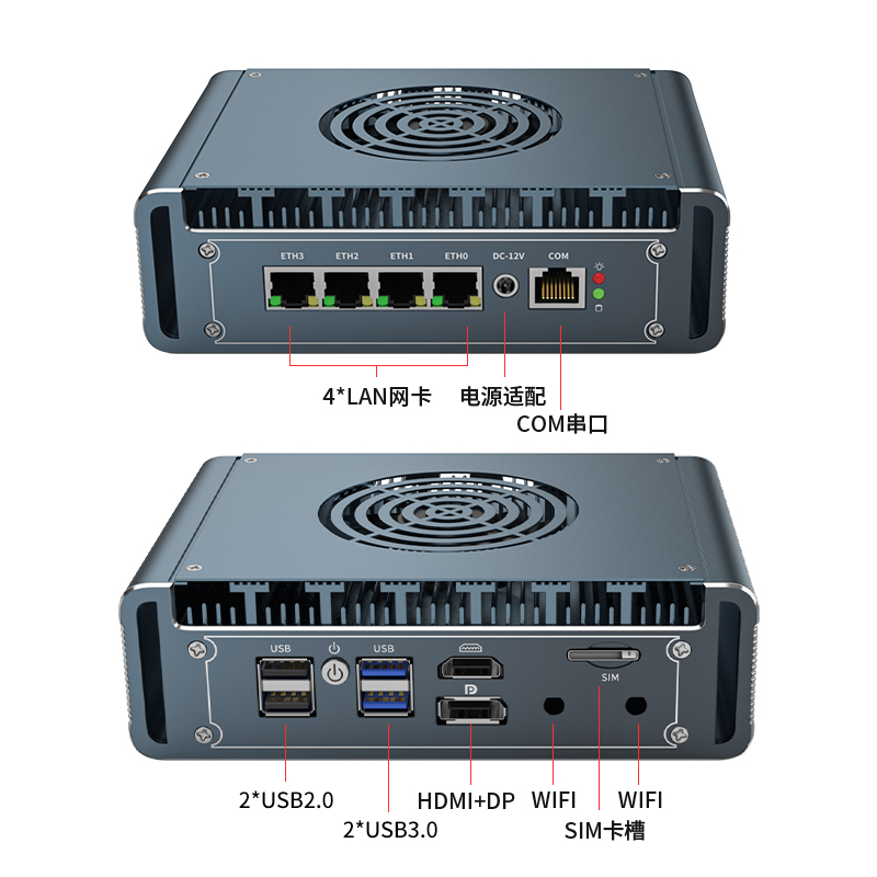 2.5G Fanlı Mini PC Router 1362 - Pfsense Firewall Router 2.5G 4 I226 incelemesi ve fiyatı