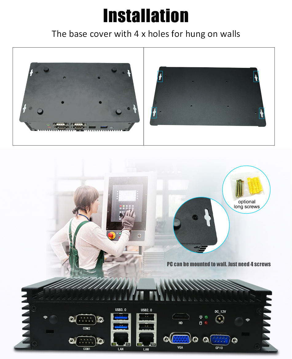 Fansız Gömülü Bilgisayar Intel - Fanless Industrial Pc Rs485 Core I7 incelemesi ve fiyatı